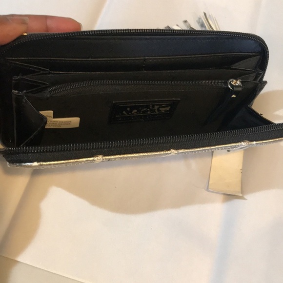 NWT New York & Company Fsux Snakeskin Patchwork Wallet w/Tassel-One Size - Picture 5 of 10